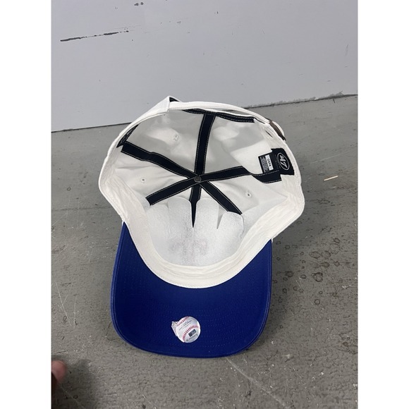Texas Rangers '47 Brand Clean Up Adjustable Hat White Blue MLB Dad Cap - Picture 7 of 8
